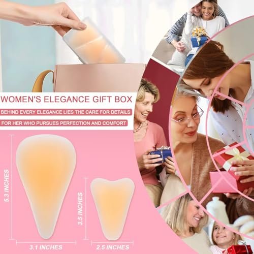 Inefticism 5 Pack Camel Concealer Toe Cover - Invisible No-Bump Silicone Pads for Swimsuits, Leggings & Yoga, Reusable Adhesive Hider for Women (Beige, Medium) - görsel 14