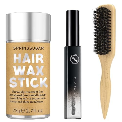 Hair Wax Stick Set for Flyaways Slick Back – Includes Wax Stick for Hair, Slick Back Hair Brush, Hair Finishing Stick – Hair Styling Products for Women, Taming Frizz & Creating Sleek Styles - görsel 2