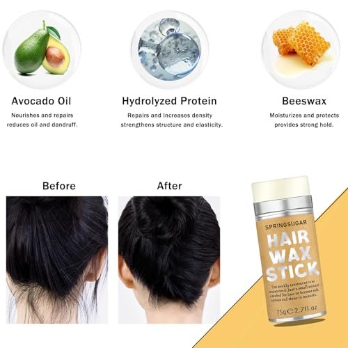 Hair Wax Stick Set for Flyaways Slick Back – Includes Wax Stick for Hair, Slick Back Hair Brush, Hair Finishing Stick – Hair Styling Products for Women, Taming Frizz & Creating Sleek Styles - görsel 8