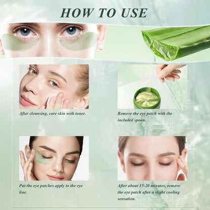 Caewous Under Eye Patches for Puffy Eyes and Dark Circles – 60 PCS Aloe Vera Under Eye Mask with Pure Natural Extracts to Combat Puffiness, Fine Lines, Wrinkles, and Bags Avelisse