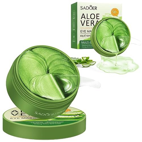 Caewous Under Eye Patches for Puffy Eyes and Dark Circles – 60 PCS Aloe Vera Under Eye Mask with Pure Natural Extracts to Combat Puffiness, Fine Lines, Wrinkles, and Bags Avelisse