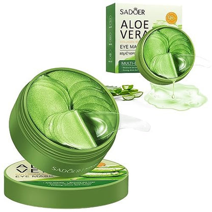 Caewous Under Eye Patches for Puffy Eyes and Dark Circles – 60 PCS Aloe Vera Under Eye Mask with Pure Natural Extracts to Combat Puffiness, Fine Lines, Wrinkles, and Bags Avelisse