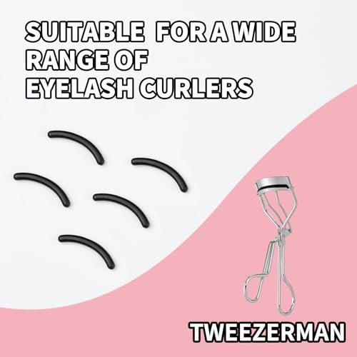 48-Pack Eyelash Curler Refill Pads – Silicone Soft Rubber Compatible with Shiseido & Universal Curlers, Black - görsel 3