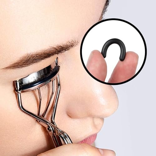 48-Pack Eyelash Curler Refill Pads – Silicone Soft Rubber Compatible with Shiseido & Universal Curlers, Black - görsel 5