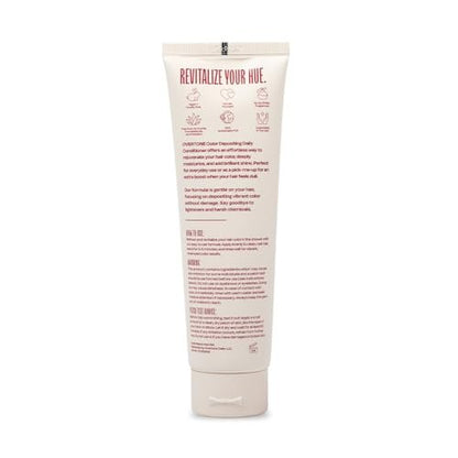 oVertone Daily Color Depositing Conditioner - Scarlet Red for Brown Hair - 4.5 oz - Temporary Color with Shea Butter & Coconut Oil - Vegan & Cruelty-Free Avelisse