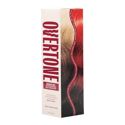 oVertone Daily Color Depositing Conditioner - Scarlet Red for Brown Hair - 4.5 oz - Temporary Color with Shea Butter & Coconut Oil - Vegan & Cruelty-Free Avelisse