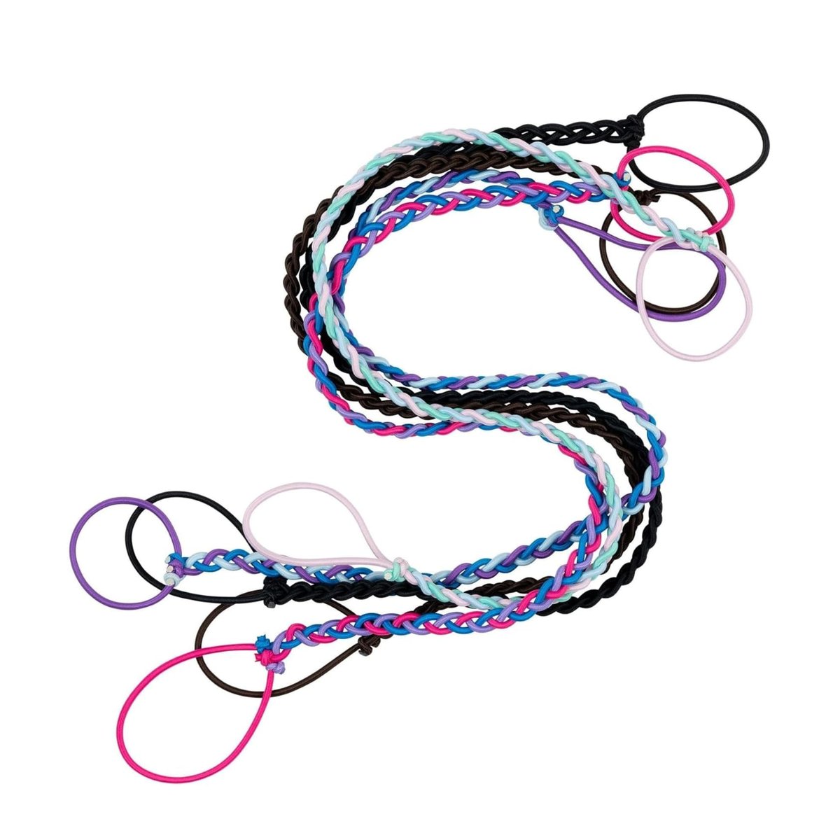 Rip Tie Regular Tangle-Free Hair Tie for Women – Nylon Hair Elastic, Multicolor 5-Pack for Medium-Thick Hair Avelisse