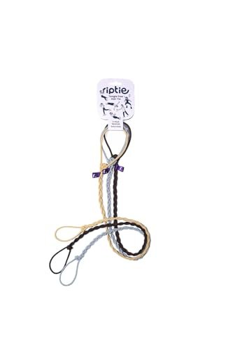 Rip Tie Regular Soft Tangle-Free Hair Ties for Women - Nylon Hair Elastic, Colorful Hair Accessory - As Seen on Shark Tank - 3 Pack Neutrals Avelisse