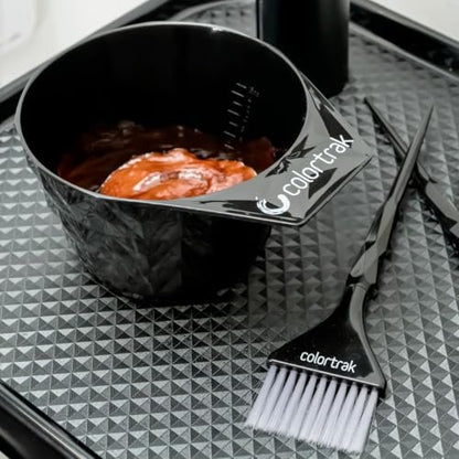 Colortrak XL Black Diamond Easy Grip Hair Color Mixing Bowl with Measurement Markings and Non-Slip Rubber Bottom Avelisse