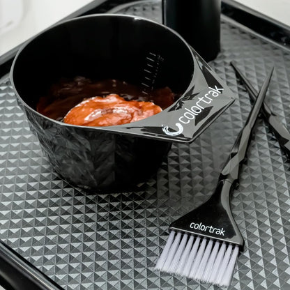 Colortrak XL Black Diamond Easy Grip Hair Color Mixing Bowl with Measurement Markings and Non-Slip Rubber Bottom Avelisse