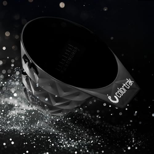 Colortrak XL Black Diamond Easy Grip Hair Color Mixing Bowl with Measurement Markings and Non-Slip Rubber Bottom Avelisse