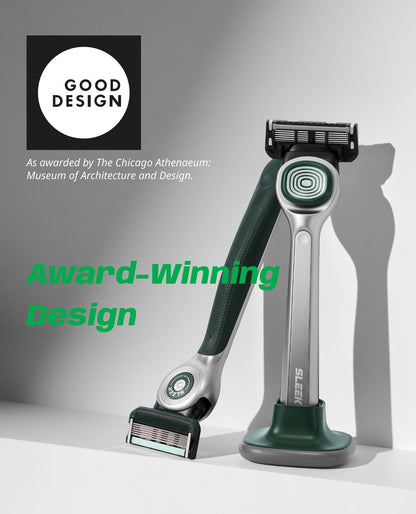 DORCO SLEEK 6 Blade Razor for Men with 2 Cartridges - Smooth Shaving Blades & Multi-Flex Technology Avelisse