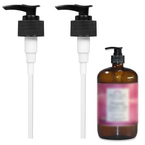 Replacement Pump Dispenser for 32 oz Castor Oil Bottles – Compatible with Heritage Store Castor Oil – Black, 2 Pack - görsel 2