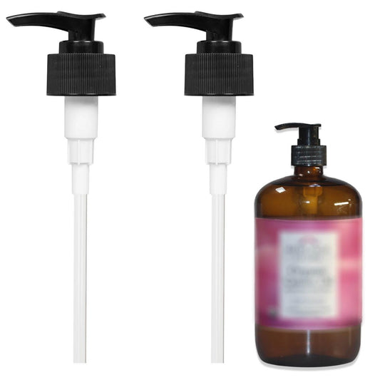 Replacement Pump Dispenser for 32 oz Castor Oil Bottles – Compatible with Heritage Store Castor Oil – Black, 2 Pack