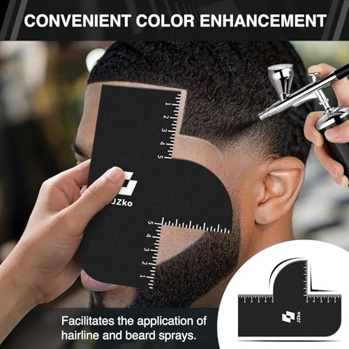 2-Pack Hairline Shaping Tool for Barbers – Reusable Edge Line Up Card with Measurement Indicators for Precision Hairline Enhancement Spray - görsel 10