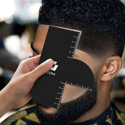 2-Pack Hairline Shaping Tool for Barbers – Reusable Edge Line Up Card with Measurement Indicators for Precision Hairline Enhancement Spray