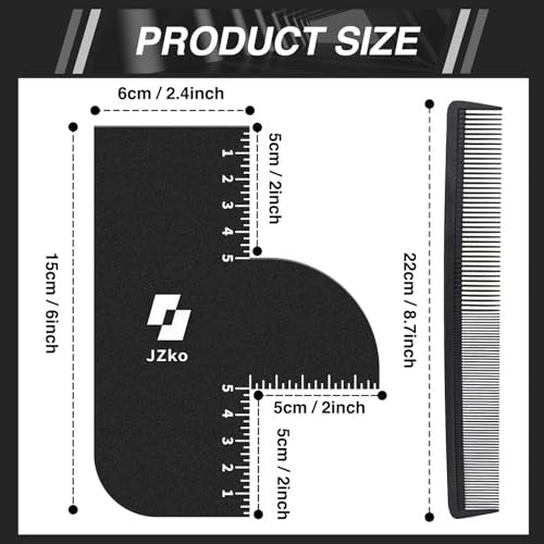 2-Pack Hairline Shaping Tool for Barbers – Reusable Edge Line Up Card with Measurement Indicators for Precision Hairline Enhancement Spray - görsel 4