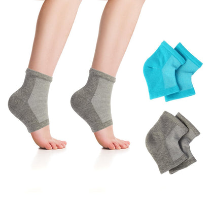 2 Pairs Silicone Socks for Dry Cracked Feet Women - Moisturizing Heel Socks, Gel Toeless Lotion Sock, Moisture Silicone Foot Sock for Cracked Heels Overnight by Untrytb
