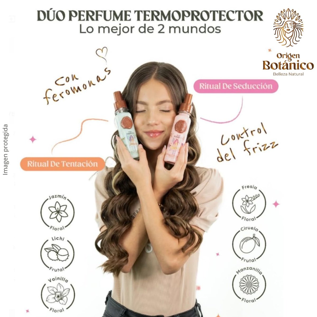 Ritual Botanico Hair Perfume DUO: Thermal Protectant, Detangling & Frizz Control Leave-In Conditioner Spray with Pheromones, UV Protection – Seduction & Temptation Scent, 4.06 Fl Oz (Pack of 2) Avelisse