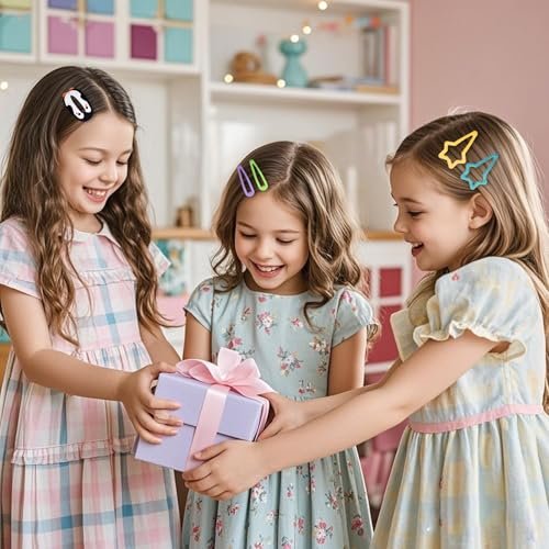 32pcs Colorful Metal Fruit & Animal Hair Clips for Girls Women Teens Kids - No Slip Barrettes for Birthday Party - görsel 14