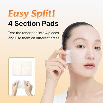 DearKlairs Freshly Juiced Vitamin C Toner Pads - Hydrating & Exfoliating Korean Skincare for Sensitive Skin, 80 Pads Avelisse