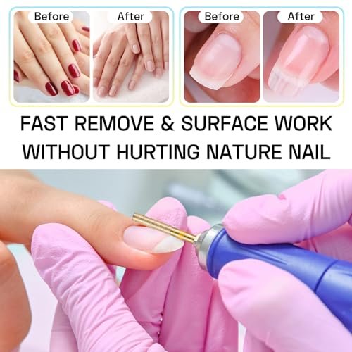 Depvko 10pcs 3/32" Cuticle Nail Drill Bits Kit - Gold, for Acrylic Gel Manicure Pedicure, E-File Nail Care Tools - görsel 12