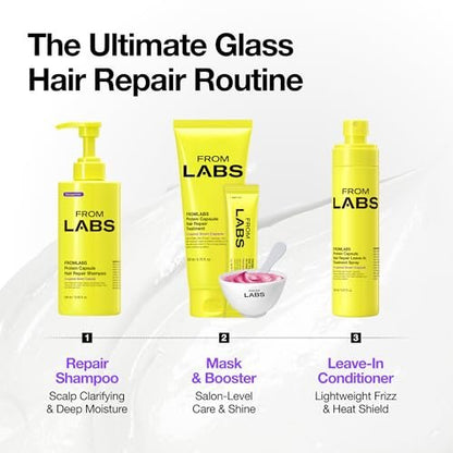 FROMLABS Protein Capsule Leave-In Treatment Spray – Lightweight Hydrating Mist for Heat Protection (Up to 428°F), Frizz Control & Split End Repair, Color-Safe, Fine-Hair Friendly, 5.07 fl oz