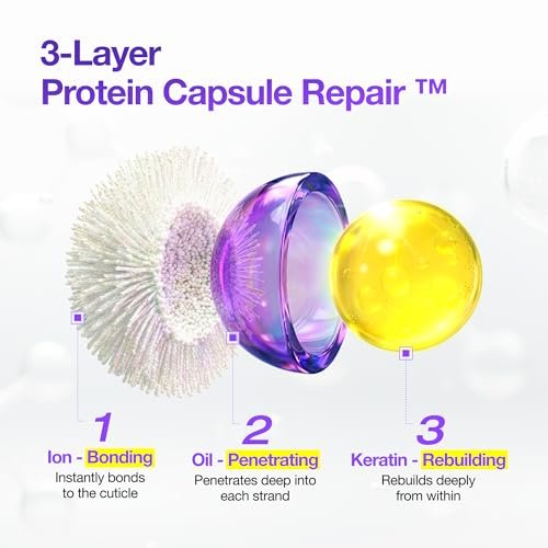 FROMLABS Protein Capsule Leave-In Treatment Spray – Lightweight Hydrating Mist for Heat Protection (Up to 428°F), Frizz Control & Split End Repair, Color-Safe, Fine-Hair Friendly, 5.07 fl oz - görsel 10
