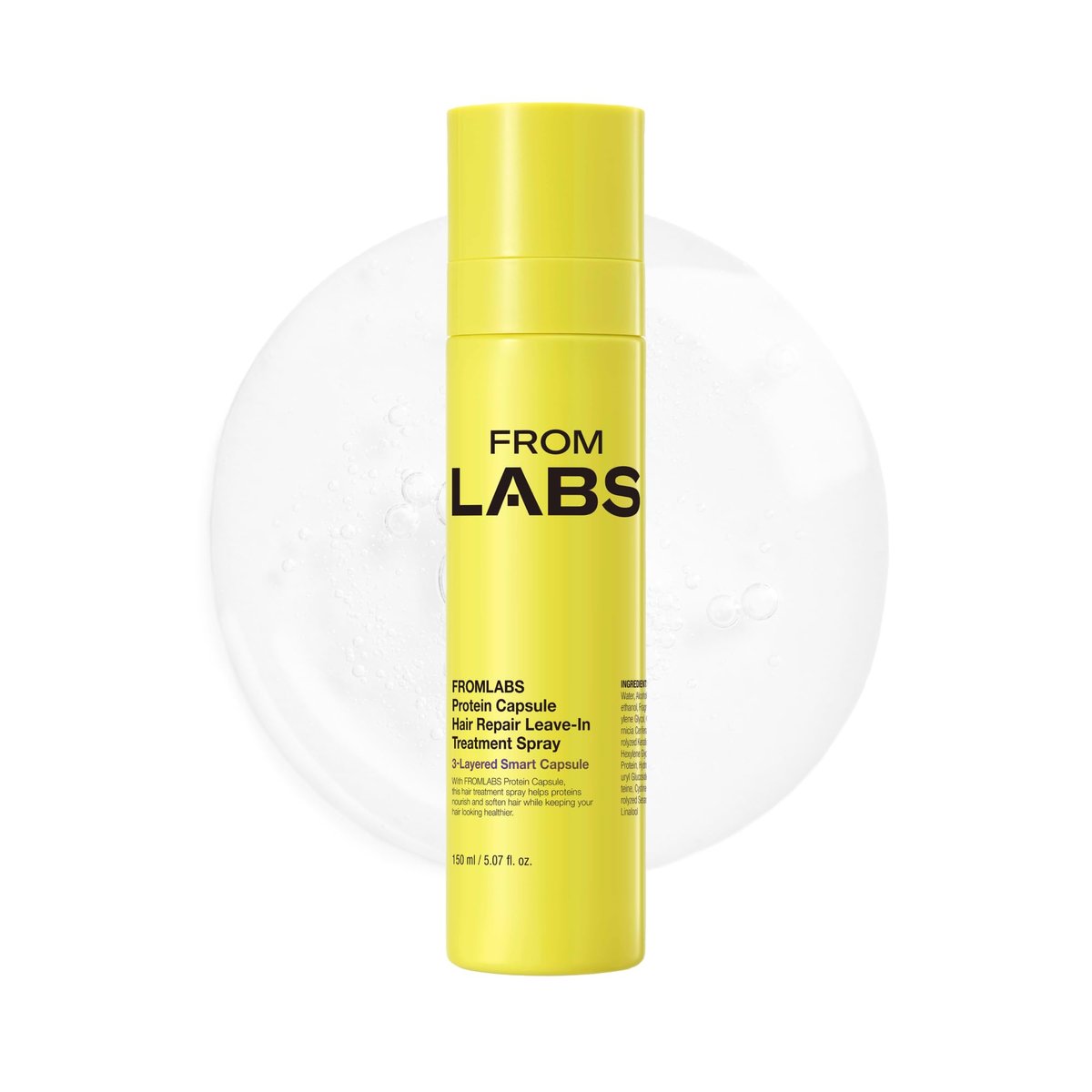 FROMLABS Protein Capsule Leave-In Treatment Spray – Lightweight Hydrating Mist for Heat Protection (Up to 428°F), Frizz Control & Split End Repair, Color-Safe, Fine-Hair Friendly, 5.07 fl oz - görsel 1