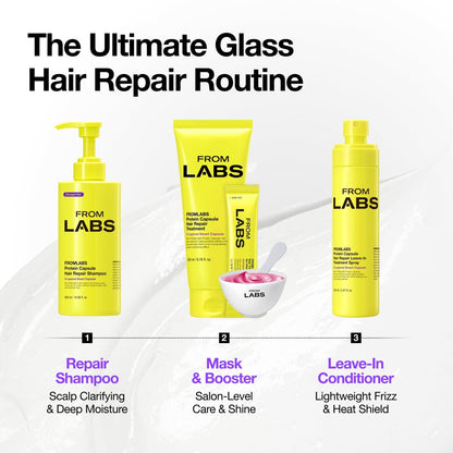 FROMLABS Protein Capsule Leave-In Treatment Spray – Lightweight Hydrating Mist for Heat Protection (Up to 428°F), Frizz Control & Split End Repair, Color-Safe, Fine-Hair Friendly, 5.07 fl oz