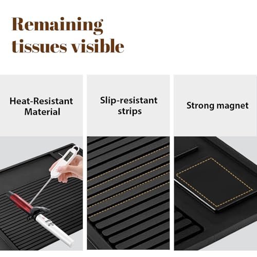 Adevar Magnetic Barber Mat for Clippers - Professional Non-Slip Station Organizer Mat for Beauty Tools, Black Avelisse