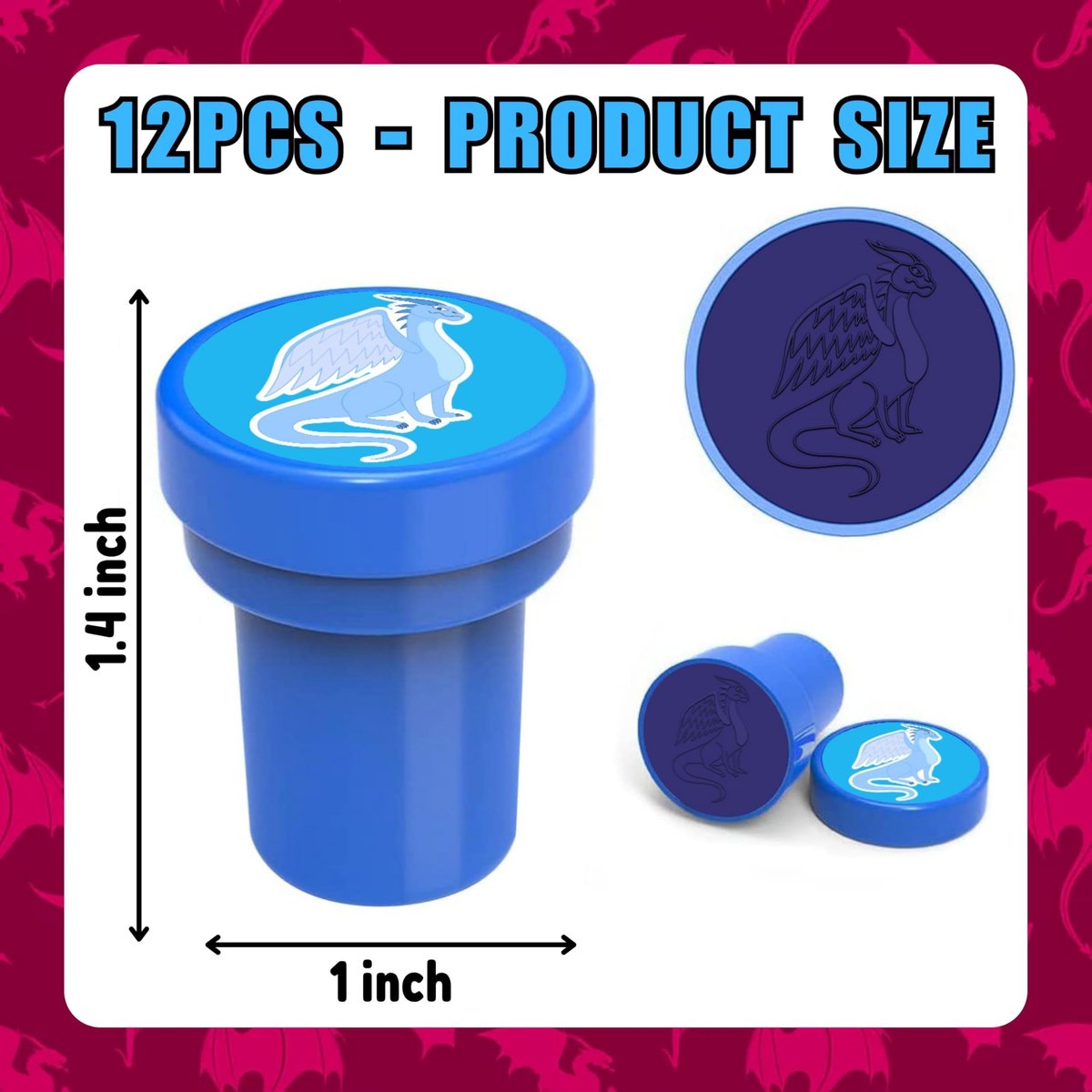 36PCS Dragon Party Favors Set: Pre-Cut Temporary Tattoos & Stamps for Dragon-Themed Birthday, Goodie Bags, Classroom Rewards, and Kids' Gifts Avelisse