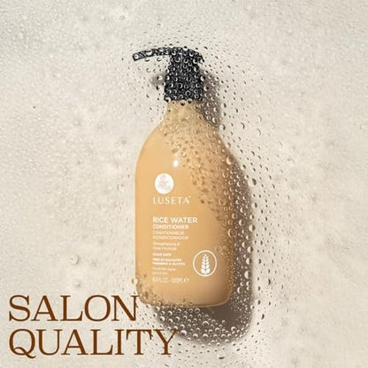 Luseta Rice Water Conditioner - Strengthening & Nourishing, Revitalizes Shine, Hydrating & Frizz Control for All Hair Types, 16.9 oz Avelisse