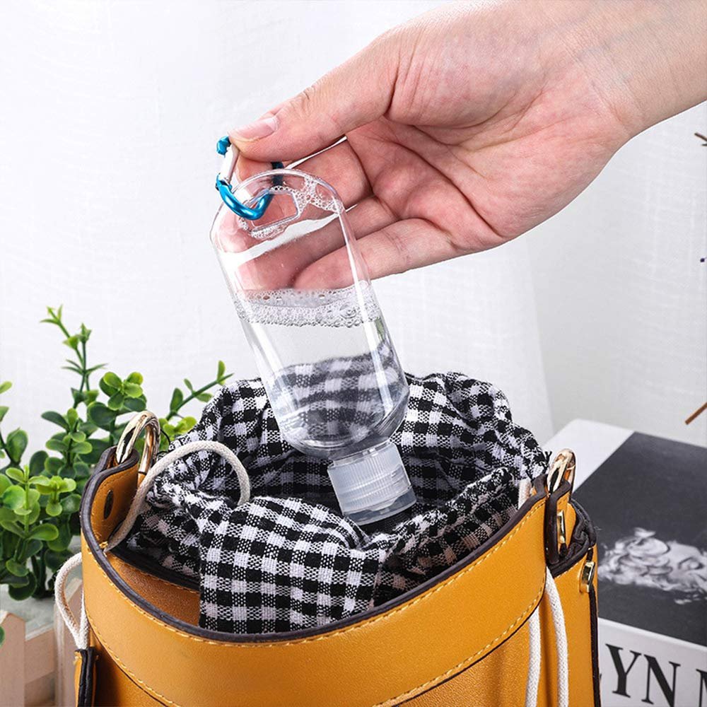 Ynaize 5 Pack Refillable Travel Plastic Bottles with Clip and Keychain - Empty Travel Size Containers for Hand Sanitizer, Lotions, Shampoos - TSA Approved for Kids and Adults - görsel 11
