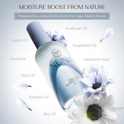 NUNA Ultra Hydrating Face Serum Spray with Peptides, Niacinamide, Hyaluronic Acid & Botanical Extracts – Korean Lightweight Moisture Boost Facial Mist & Setting Spray for Makeup – 3.38 fl oz Avelisse