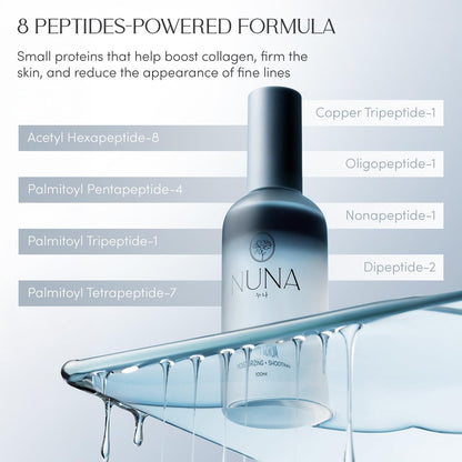 NUNA Ultra Hydrating Face Serum Spray with Peptides, Niacinamide, Hyaluronic Acid & Botanical Extracts – Korean Lightweight Moisture Boost Facial Mist & Setting Spray for Makeup – 3.38 fl oz Avelisse