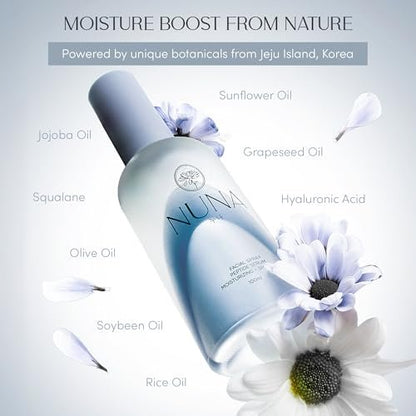 NUNA Ultra Hydrating Face Serum Spray with Peptides, Niacinamide, Hyaluronic Acid & Botanical Extracts – Korean Lightweight Moisture Boost Facial Mist & Setting Spray for Makeup – 3.38 fl oz Avelisse