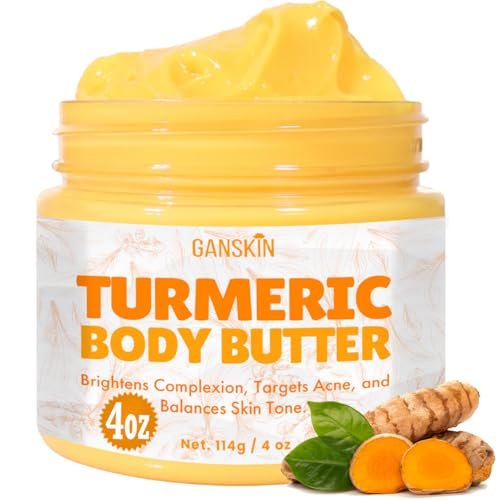 Ganskin Turmeric Face Cream – All Natural Skin Brightening Lotion & Whipped Body Butter for Dark Spots, Hyperpigmentation, Acne, Scars, Sun Damage (4 oz) - görsel 2