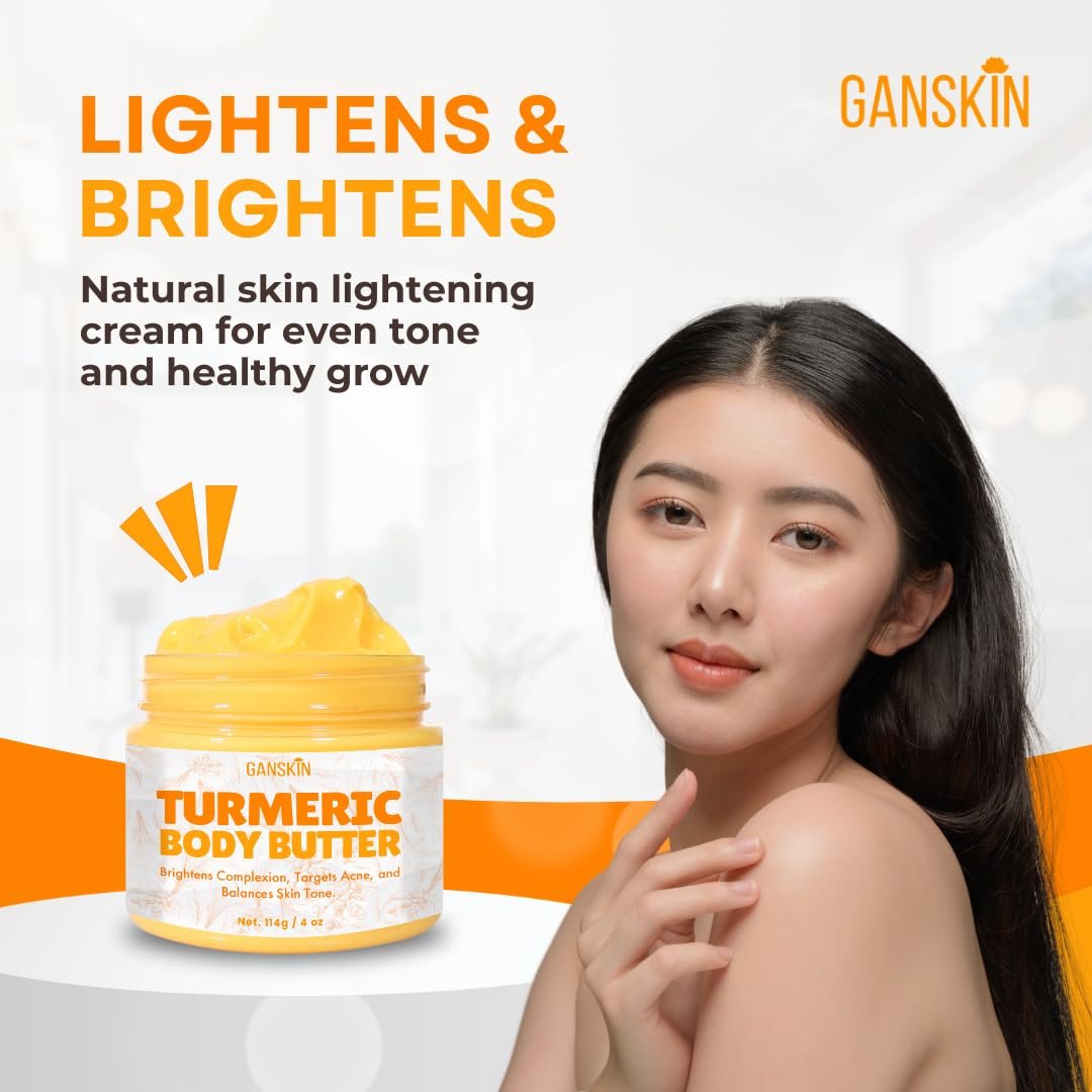 Ganskin Turmeric Face Cream – All Natural Skin Brightening Lotion & Whipped Body Butter for Dark Spots, Hyperpigmentation, Acne, Scars, Sun Damage (4 oz) - görsel 13