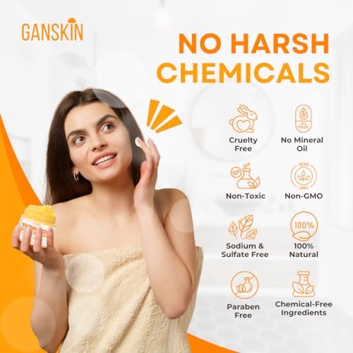 Ganskin Turmeric Face Cream – All Natural Skin Brightening Lotion & Whipped Body Butter for Dark Spots, Hyperpigmentation, Acne, Scars, Sun Damage (4 oz) - görsel 10