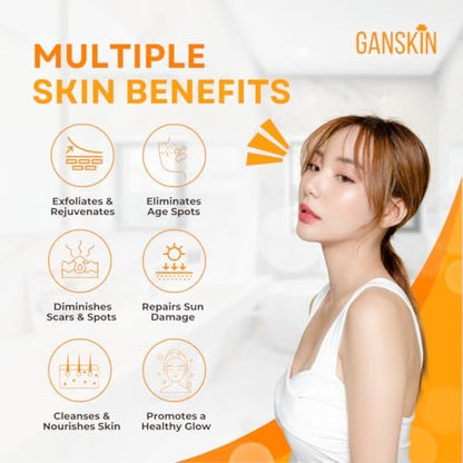 Ganskin Turmeric Face Cream – All Natural Skin Brightening Lotion & Whipped Body Butter for Dark Spots, Hyperpigmentation, Acne, Scars, Sun Damage (4 oz)