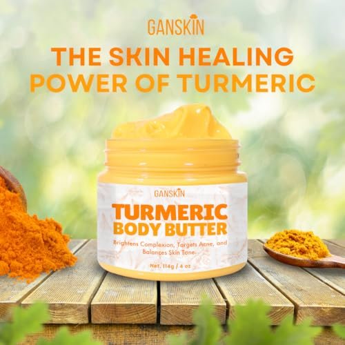 Ganskin Turmeric Face Cream – All Natural Skin Brightening Lotion & Whipped Body Butter for Dark Spots, Hyperpigmentation, Acne, Scars, Sun Damage (4 oz) - görsel 4