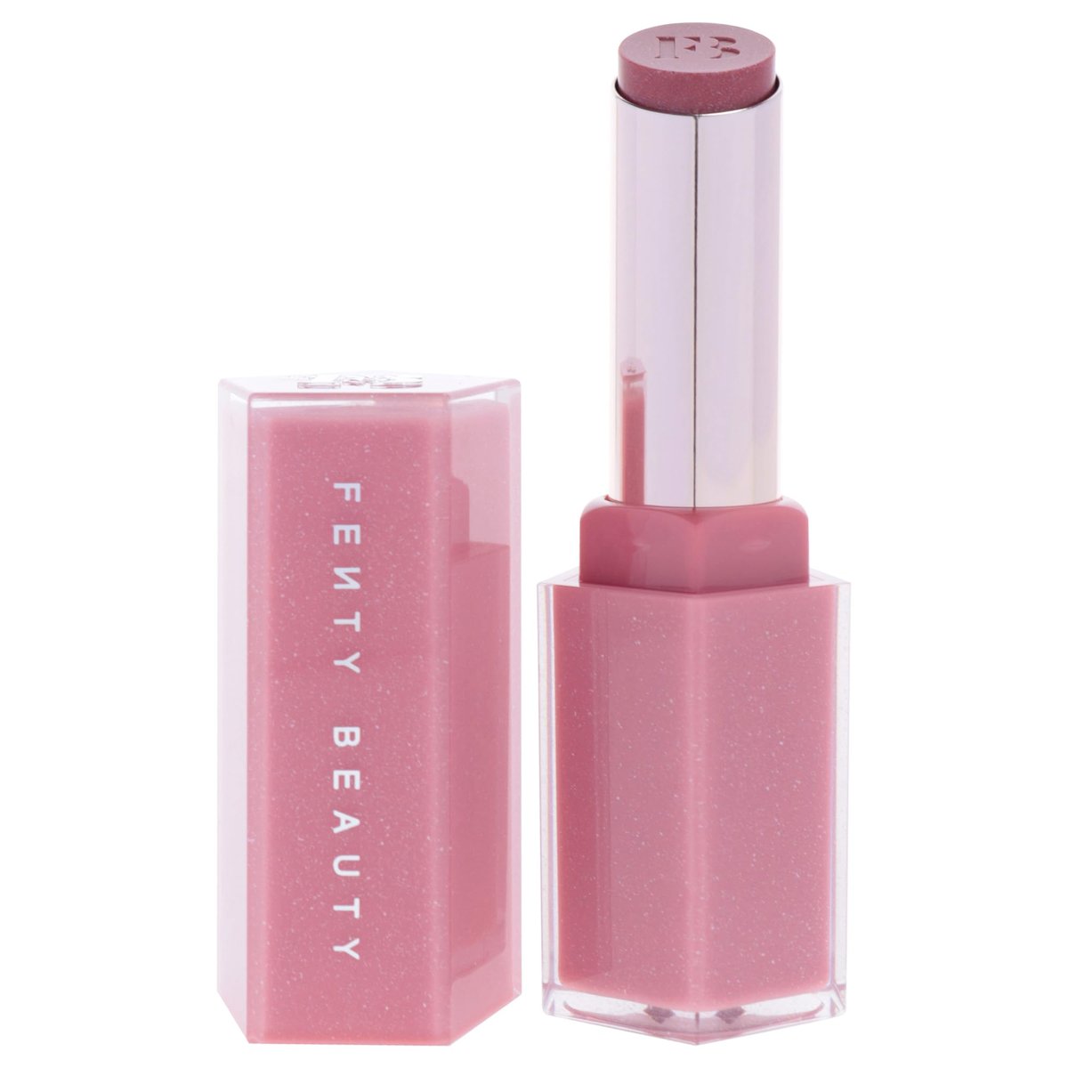 Gloss Bomb Stix Shimmer - 02 Fussy by Fenty Beauty - Dusty Pink Shimmer Lipstick (0.12 oz) Avelisse
