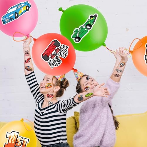 72PCS Race Car Party Favors for Kids - Car-Themed Party Supplies with Temporary Tattoos & Punch Balloons, Birthday Gifts, Goodie Bag Fillers, Classroom Rewards - görsel 12