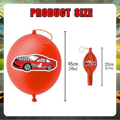 72PCS Race Car Party Favors for Kids - Car-Themed Party Supplies with Temporary Tattoos & Punch Balloons, Birthday Gifts, Goodie Bag Fillers, Classroom Rewards