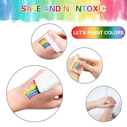 Rainbow Pride Accessories Set: Flag, Face Paint, Butterfly Hair Clip & Sunglasses for LGBTQ Celebrations