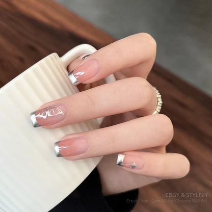 GAOY Metallic Gel Nail Polish - Silver Chrome Painting Gel for Nail Line Art, Metal Finish - 0.17 Fl Oz