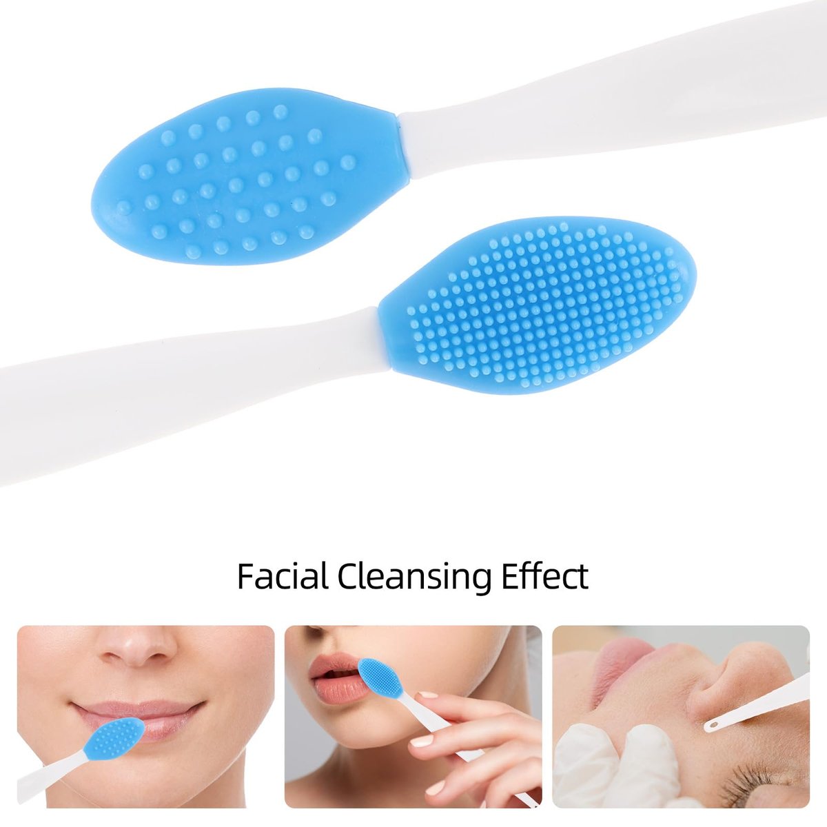 48 Pack Lip Scrub Brush - Silicone Double Sided Lip Exfoliator for Men Women, 6 Colors - görsel 9