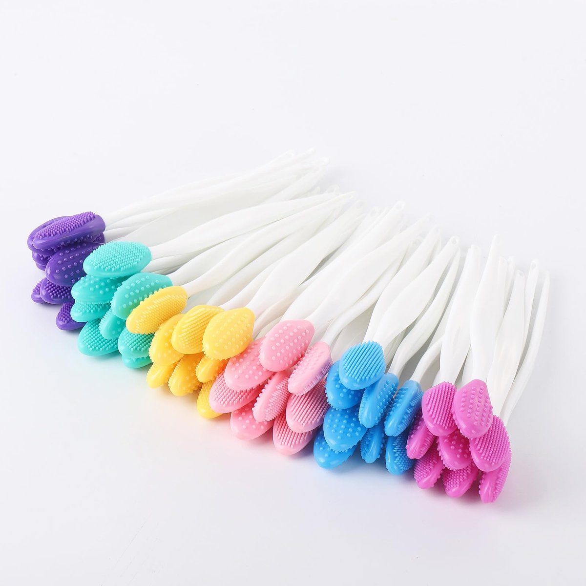 48 Pack Lip Scrub Brush - Silicone Double Sided Lip Exfoliator for Men Women, 6 Colors - görsel 13