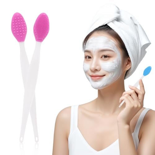 48 Pack Lip Scrub Brush - Silicone Double Sided Lip Exfoliator for Men Women, 6 Colors - görsel 12
